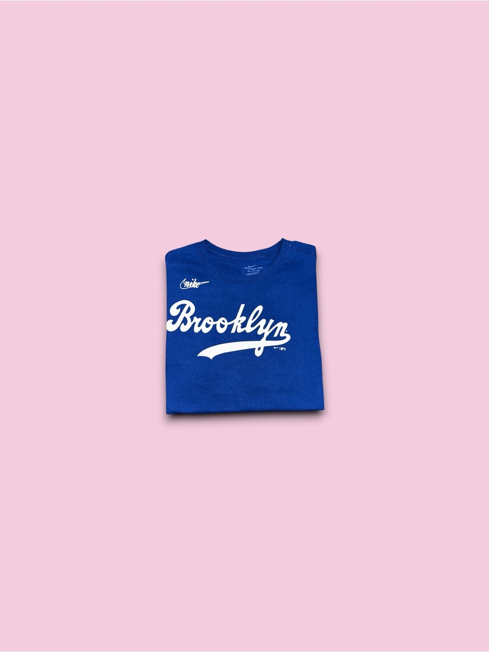 Nike Brooklyn Dodgers Script T-Shirt Men 2XL Blue MLB Baseball Jackie Robinson